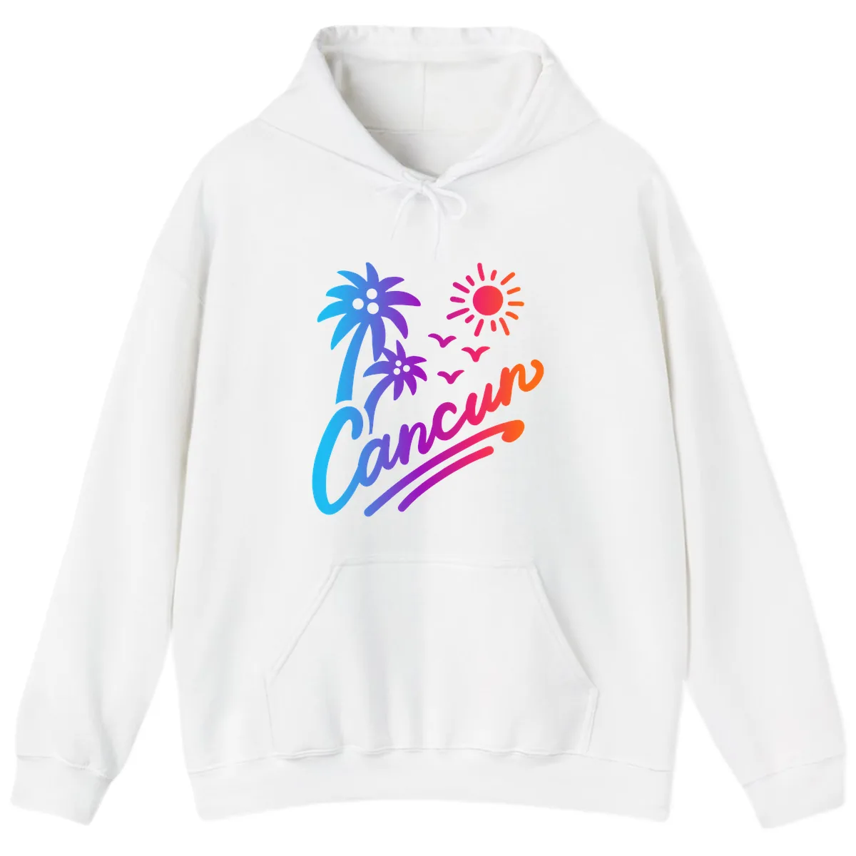 Tropical Paradise Cruise Vibes Hoodie in White