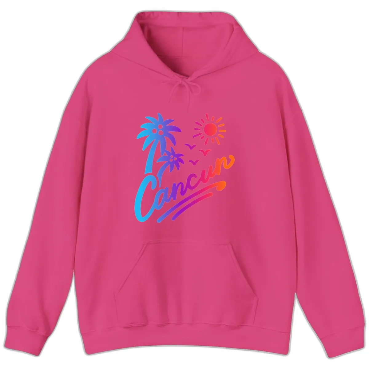 Tropical Paradise Cruise Vibes Hoodie in Heliconia