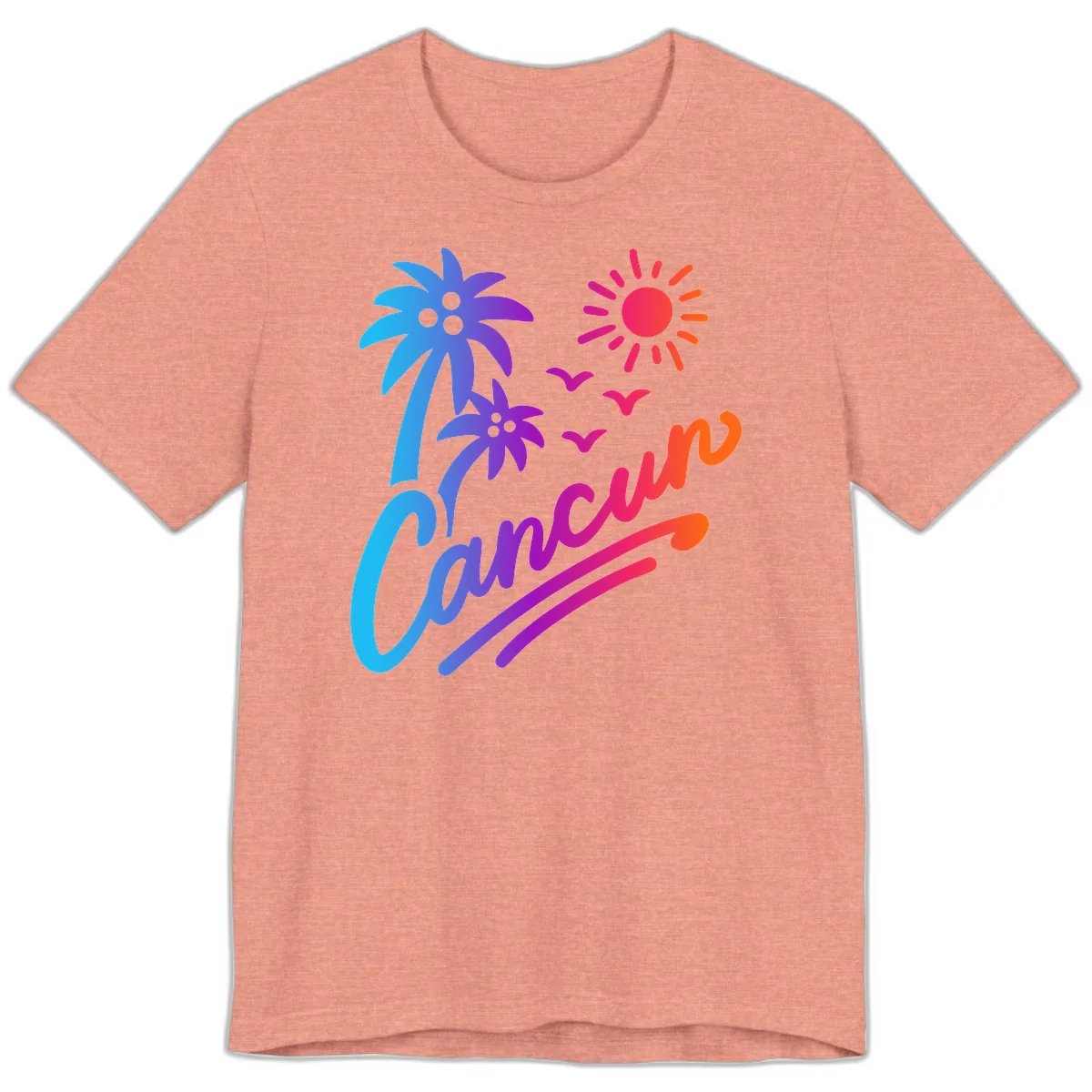 Tropical Paradise Cruise Vibes Premium T-Shirt in Heather Sunset