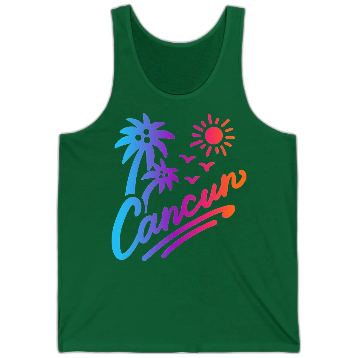 Tropical Paradise Cruise Vibes Tank in Kelly