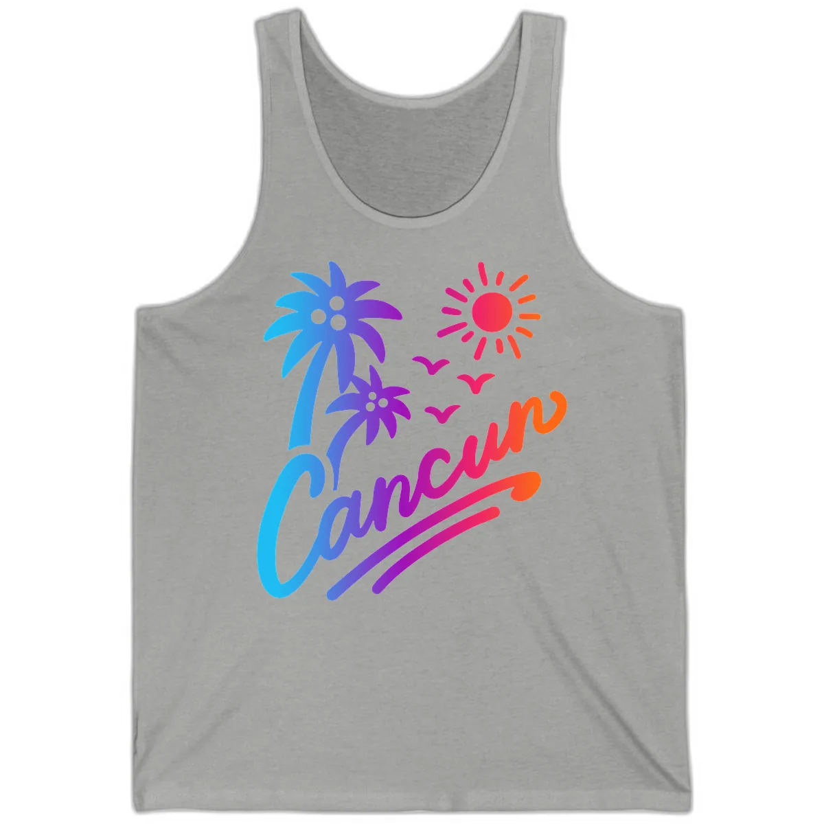 Tropical Paradise Cruise Vibes Tank in Athletic Heather