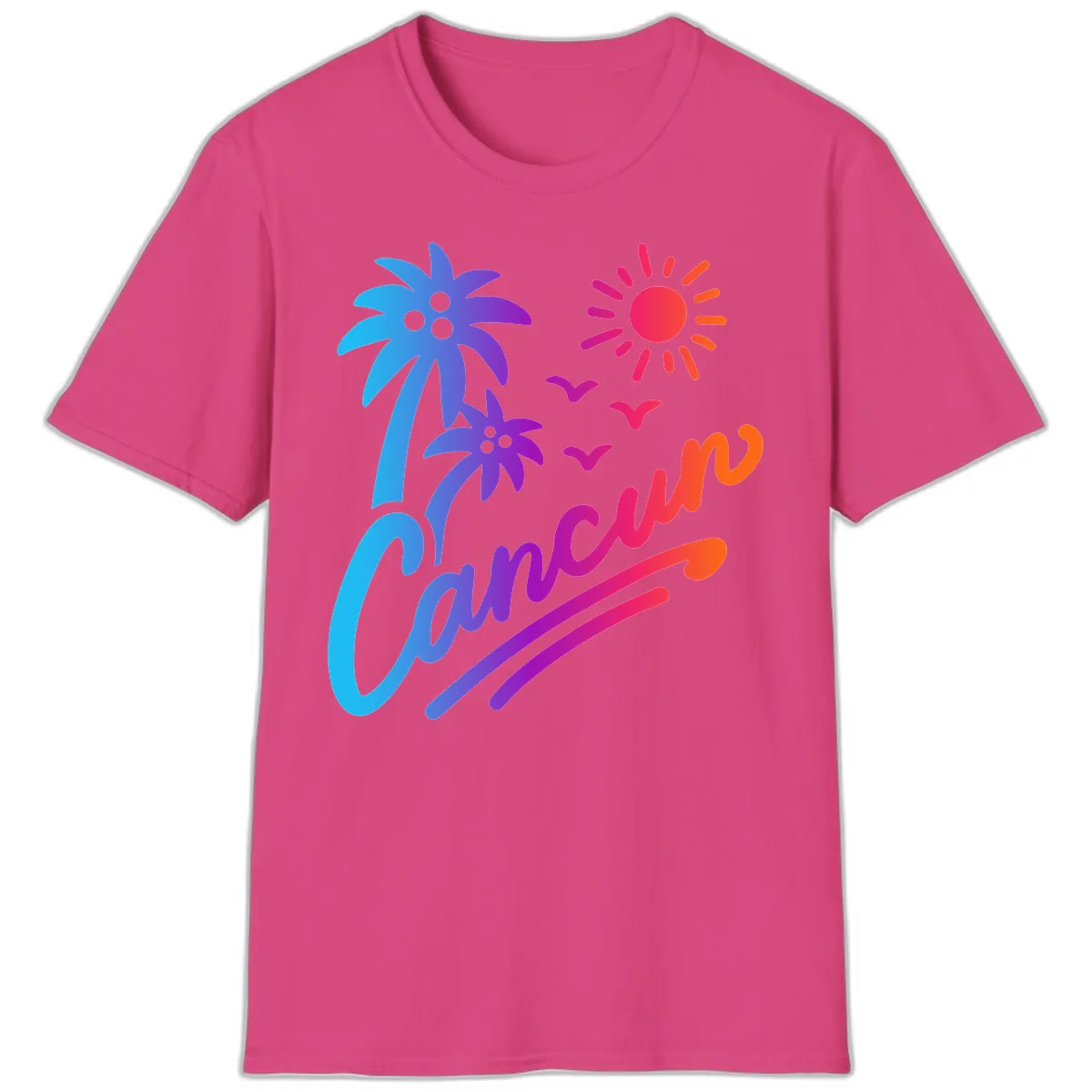 Tropical Paradise Cruise Vibes T-Shirt in Heliconia