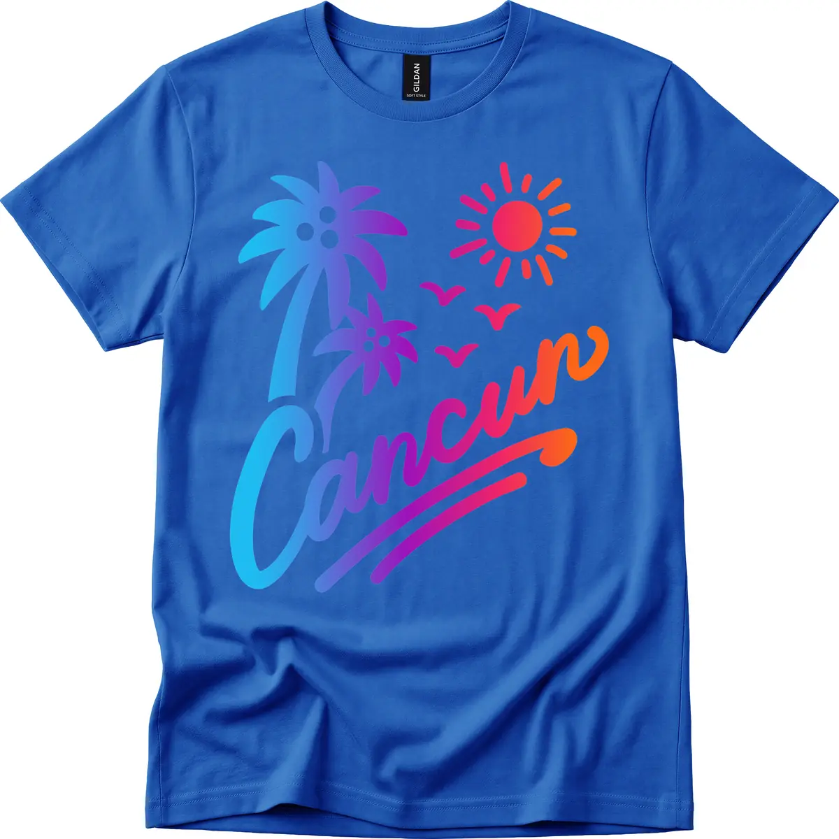Tropical Paradise Cruise Vibes T-Shirt in Royal