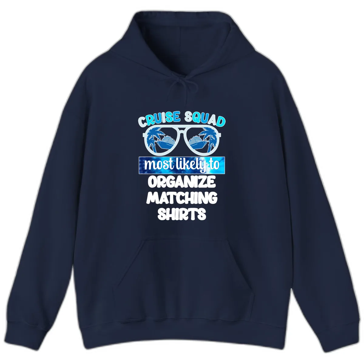Cruise Squad Sunglasses Hoodie in Navy