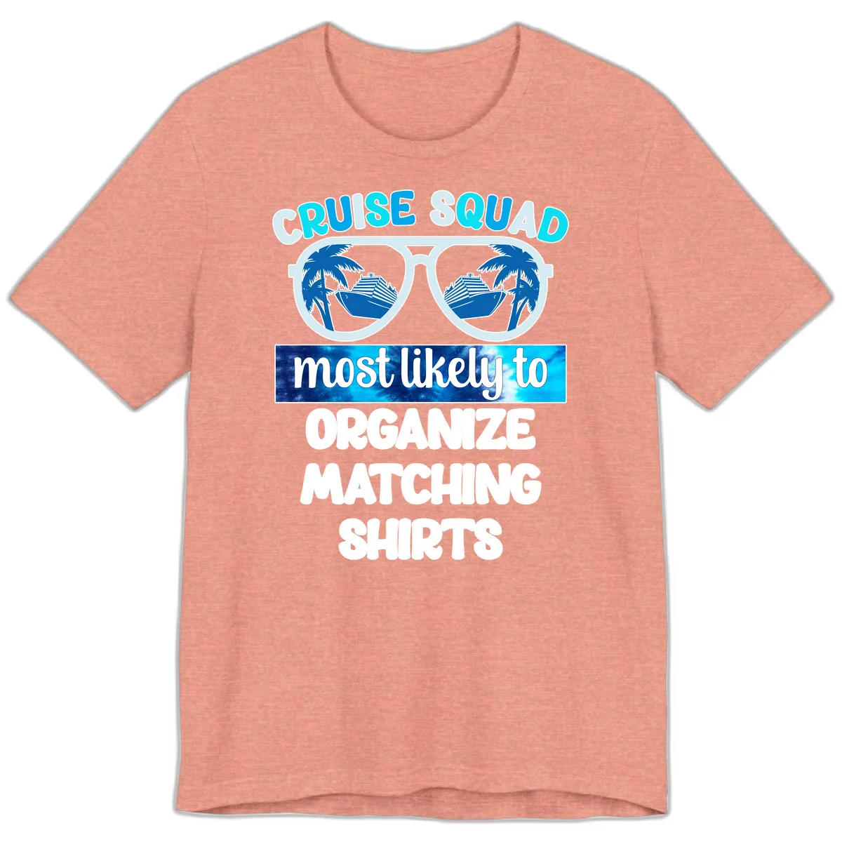 Cruise Squad Sunglasses Premium T-Shirt in Heather Sunset