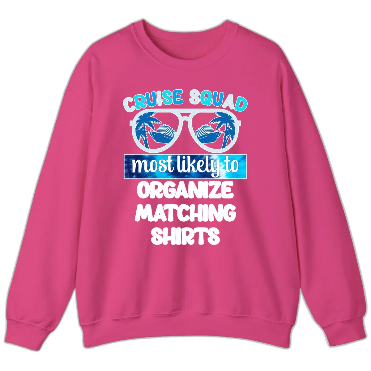Cruise Squad Sunglasses Sweatshirt in Heliconia