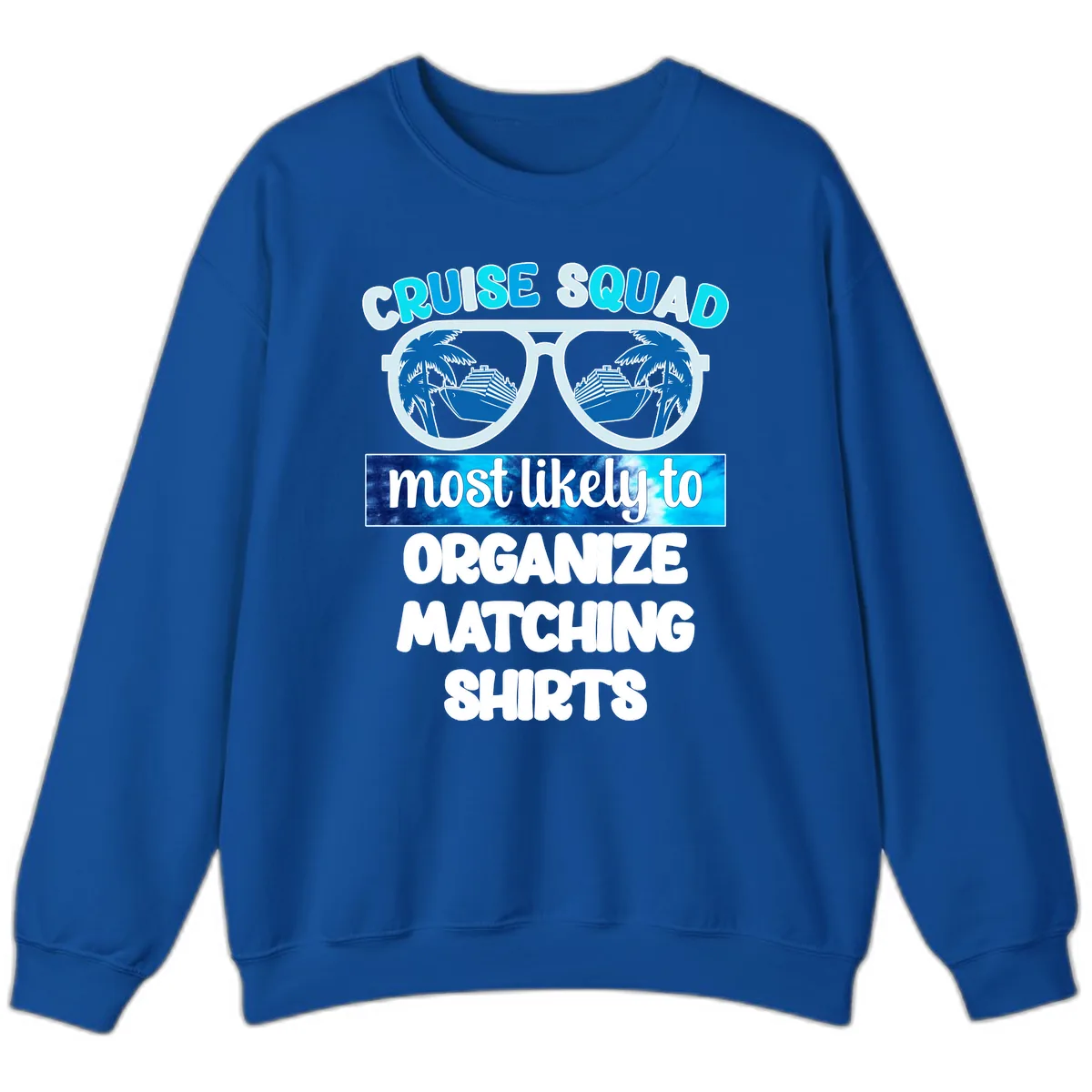 Cruise Squad Sunglasses Sweatshirt in Royal