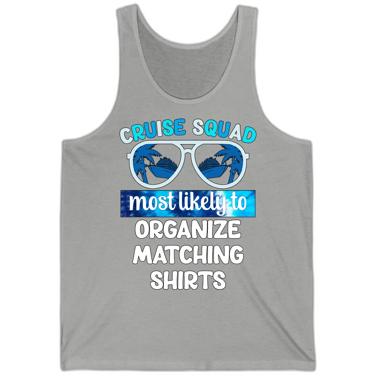 Cruise Squad Sunglasses Tank in Athletic Heather