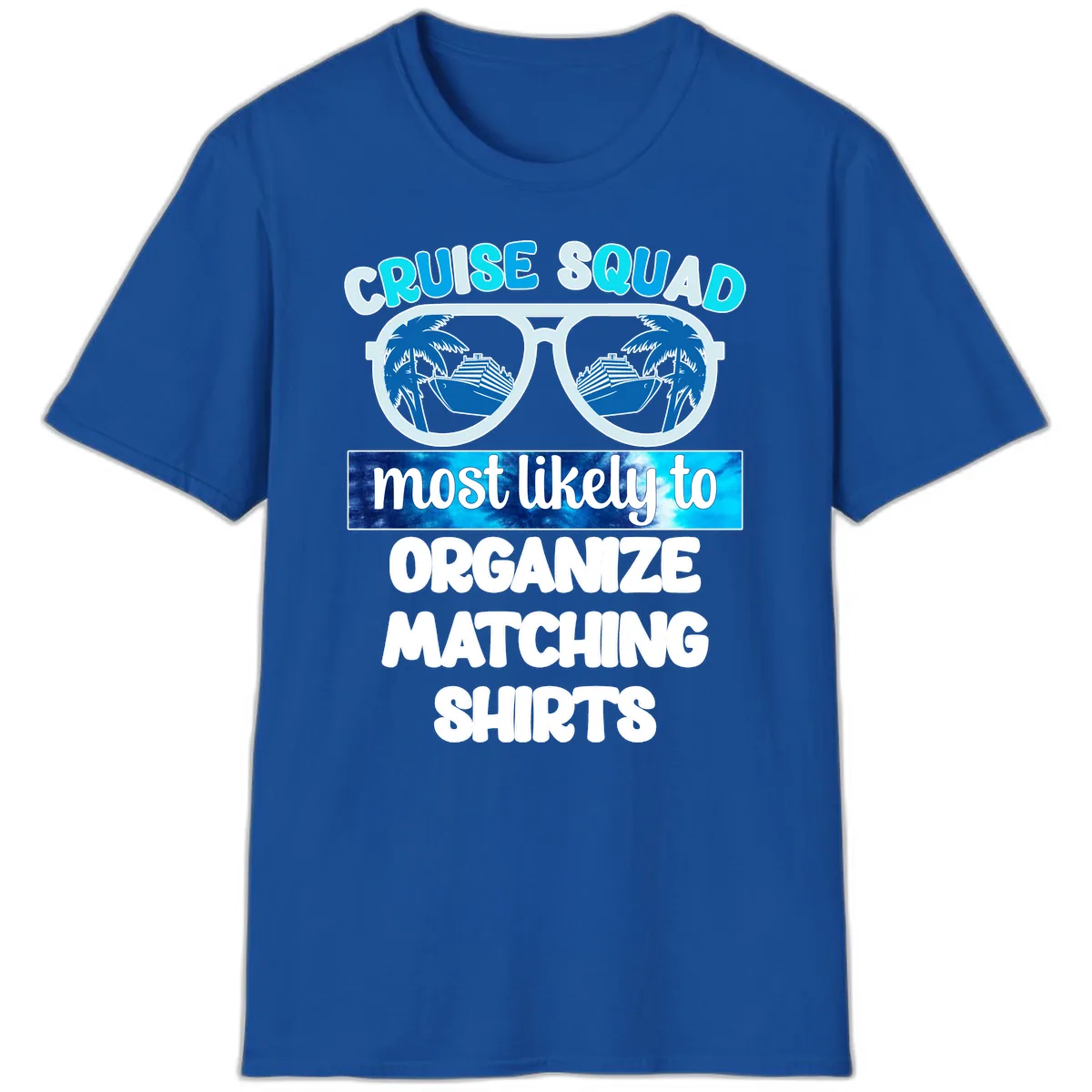 Cruise Squad Sunglasses T-Shirt in Royal