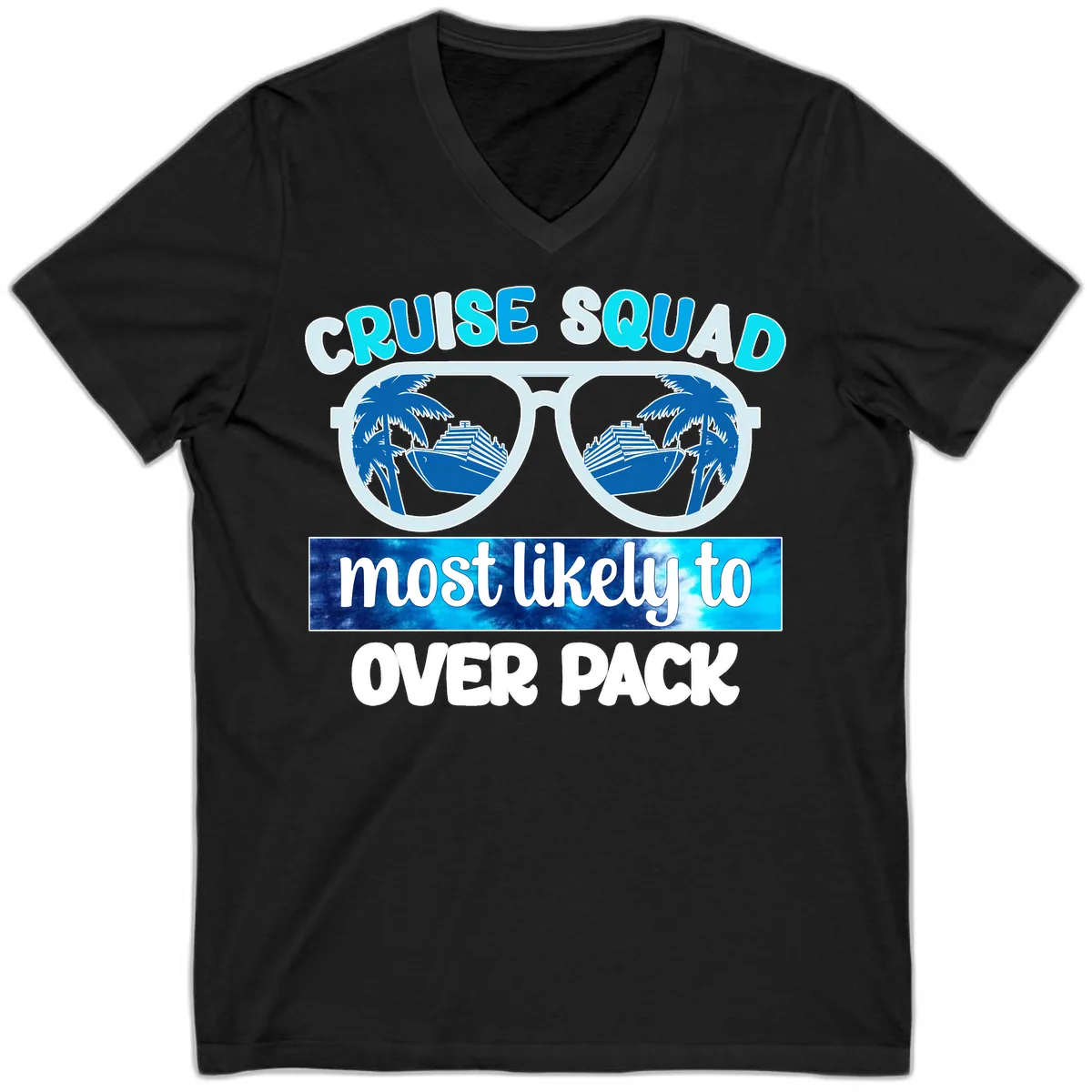 Cruise Squad Most Likely To Overpack V-Neck in Black