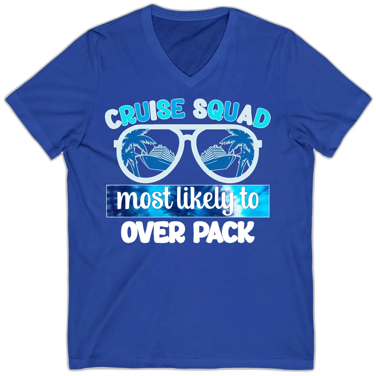 Cruise Squad Most Likely To Overpack V-Neck in True Royal