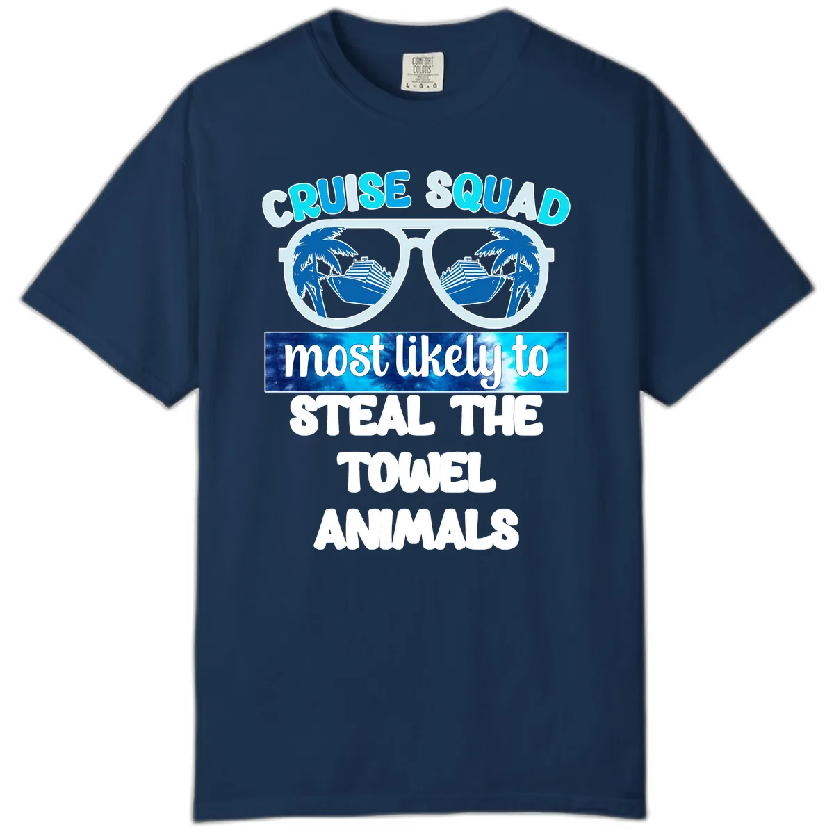 Cruise Squad Towel Thieves Comfort Color in Navy