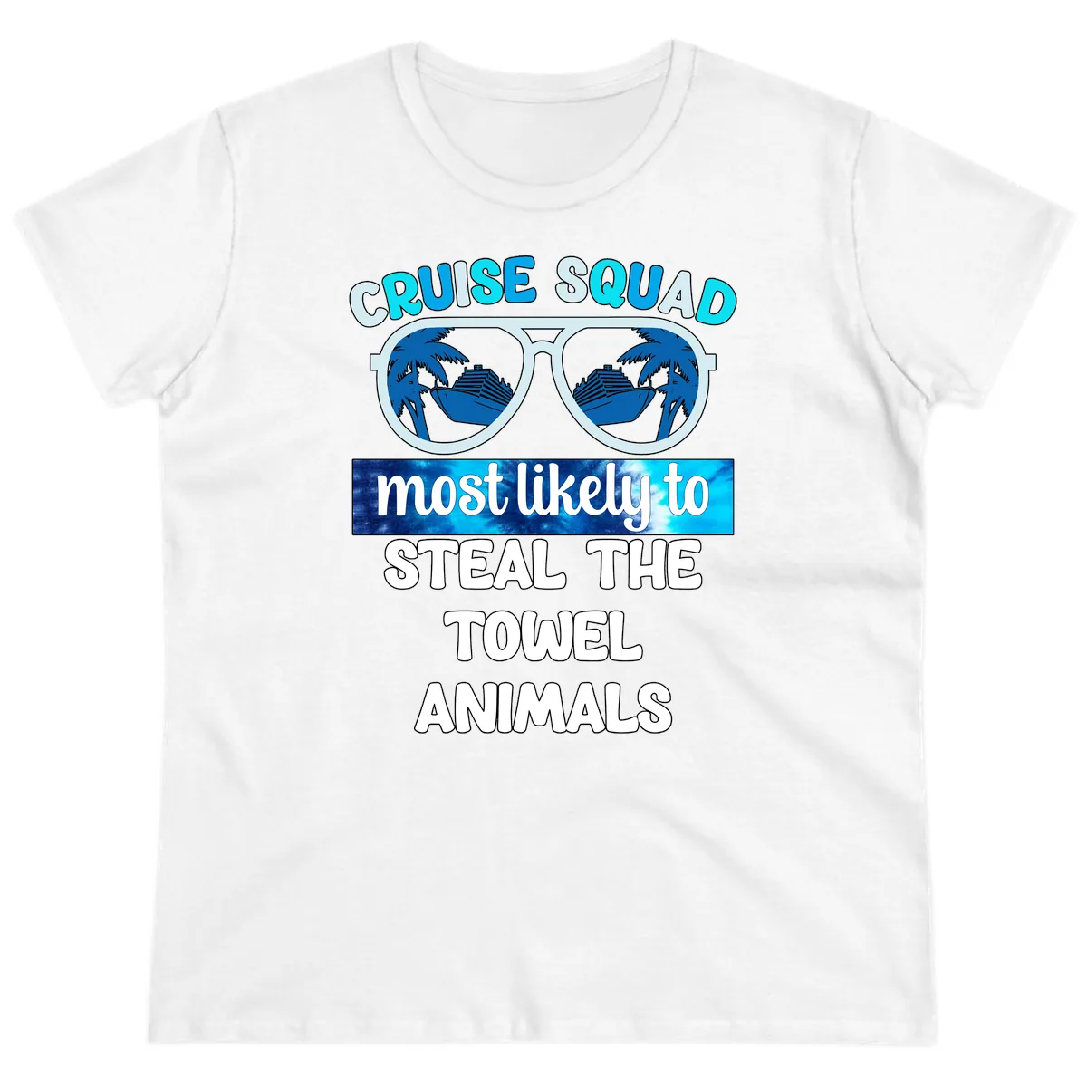 Cruise Squad Towel Thieves Ladies Tee in White