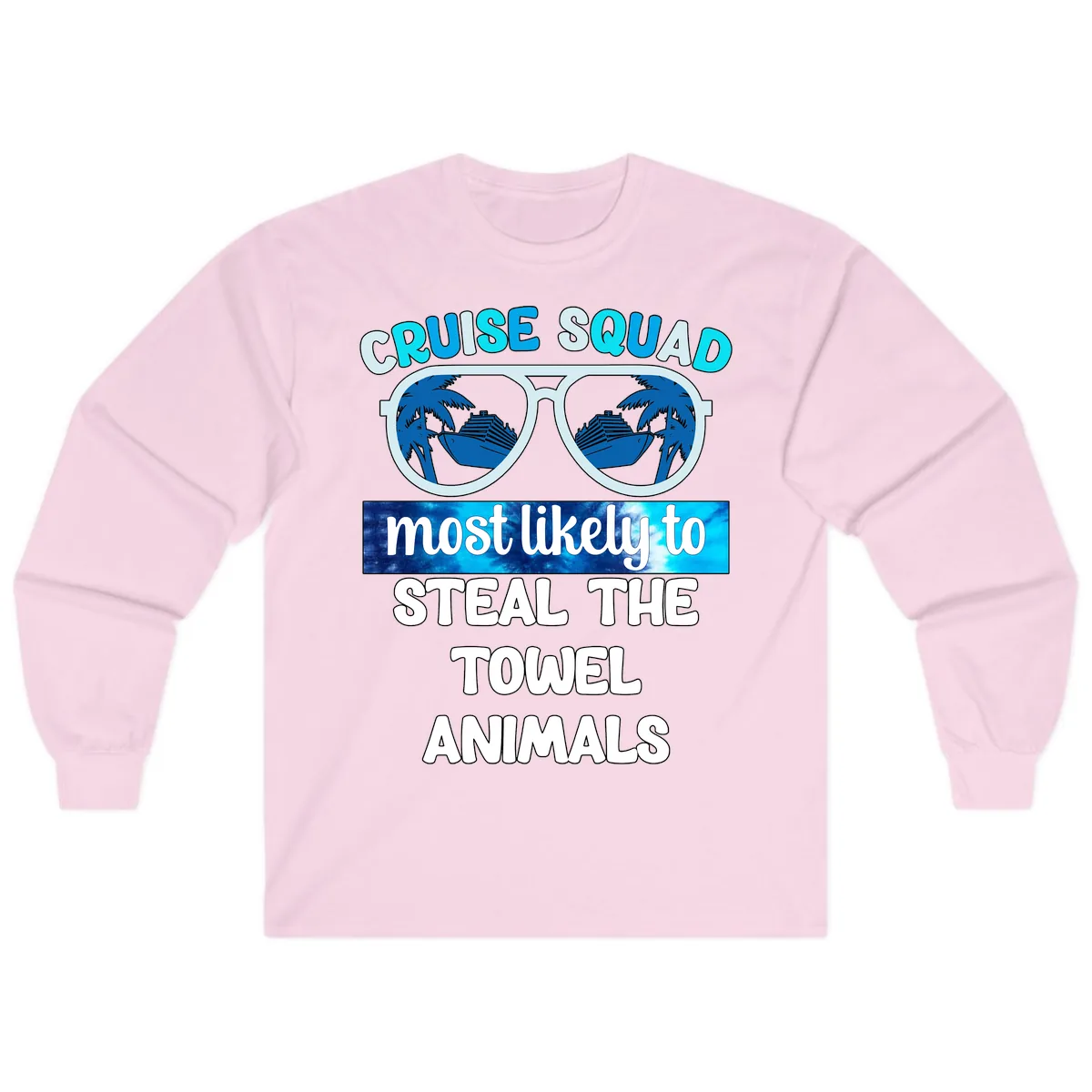 Cruise Squad Towel Thieves Long Sleeve in Light Pink