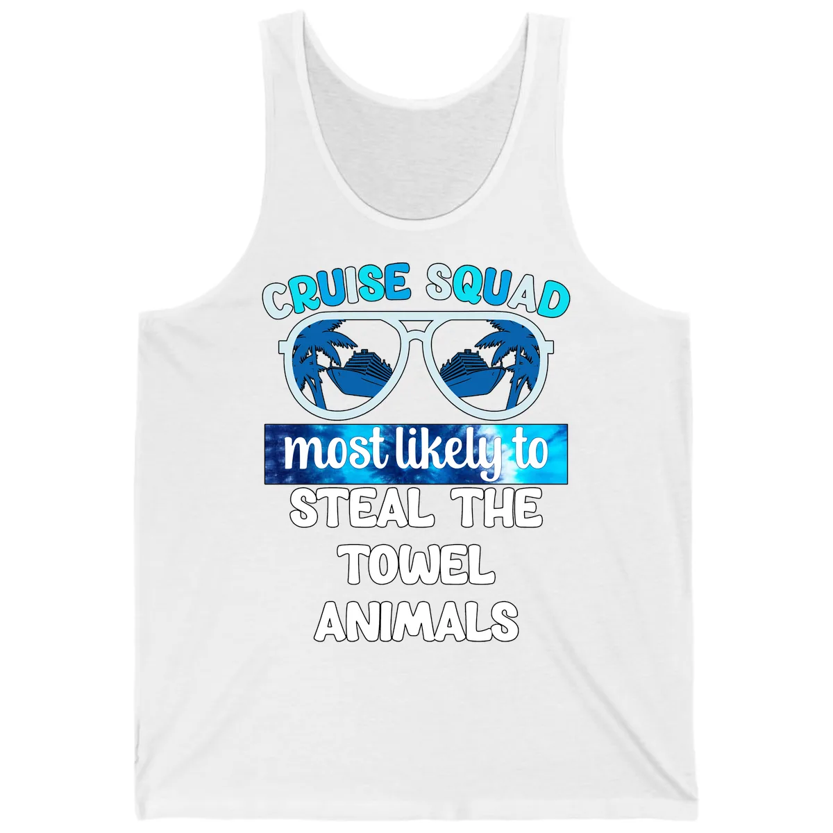 Cruise Squad Towel Thieves Tank in White