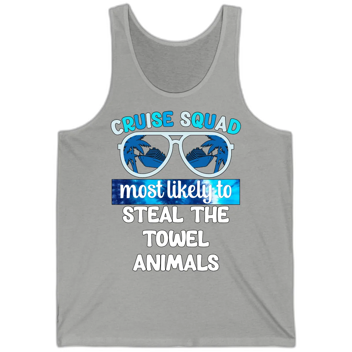 Cruise Squad Towel Thieves Tank in Athletic Heather