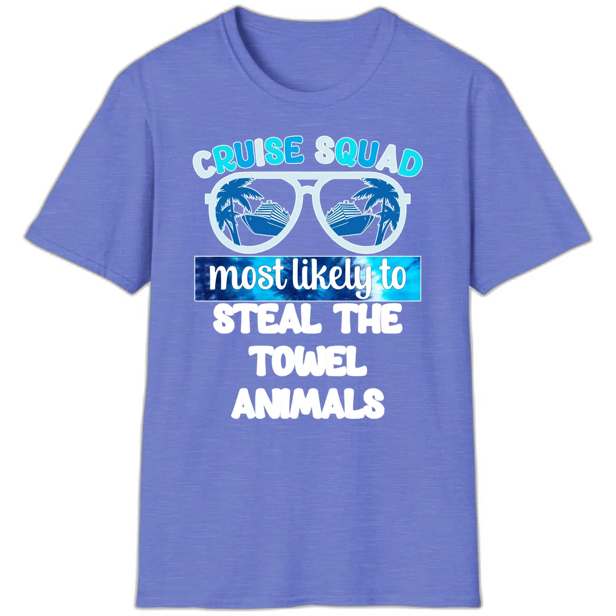 Cruise Squad Towel Thieves T-Shirt in Heather Royal