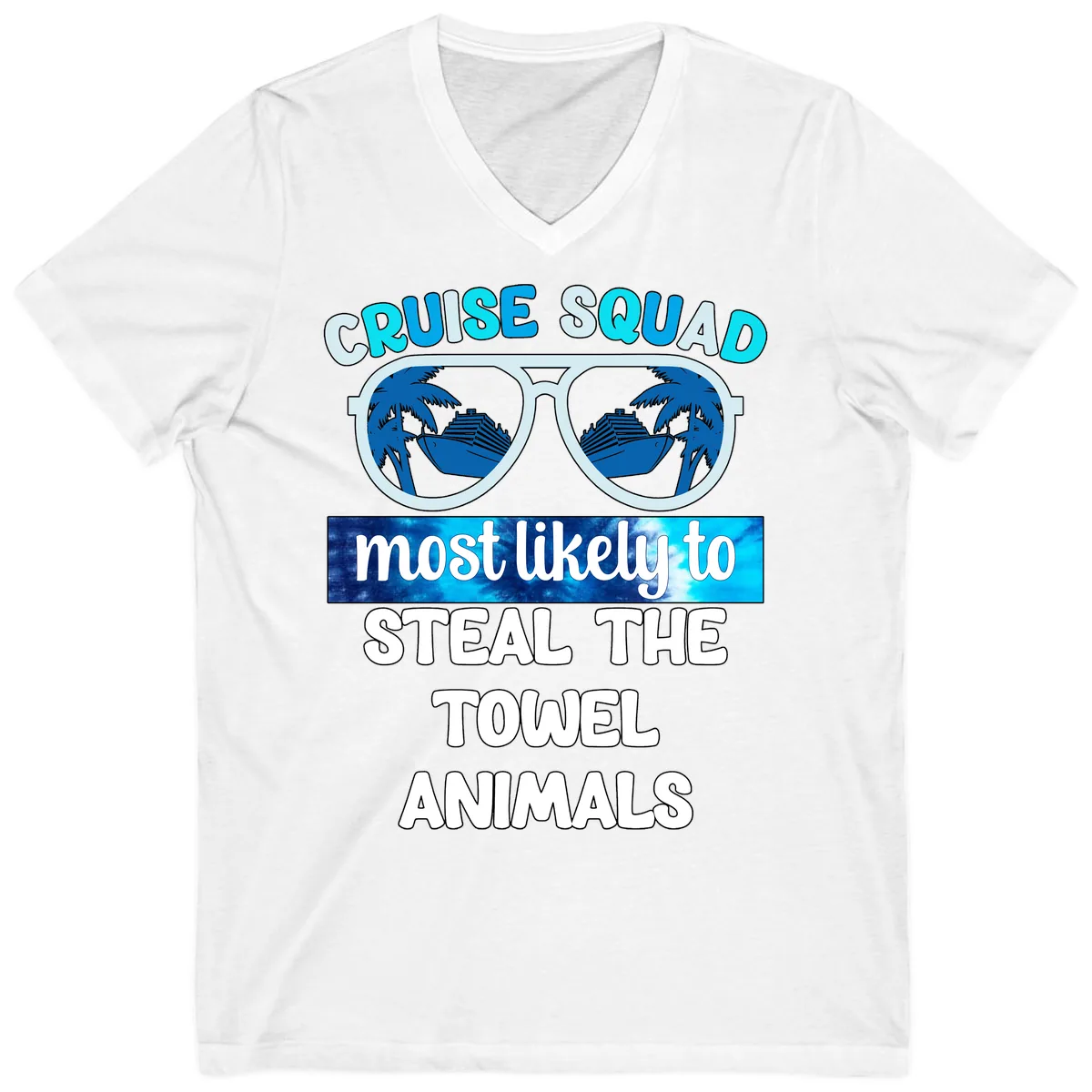 Cruise Squad Towel Thieves V-Neck in White