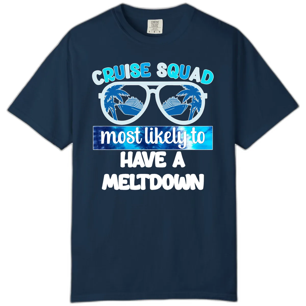 Cruise Squad Meltdown Comfort Color in True Navy