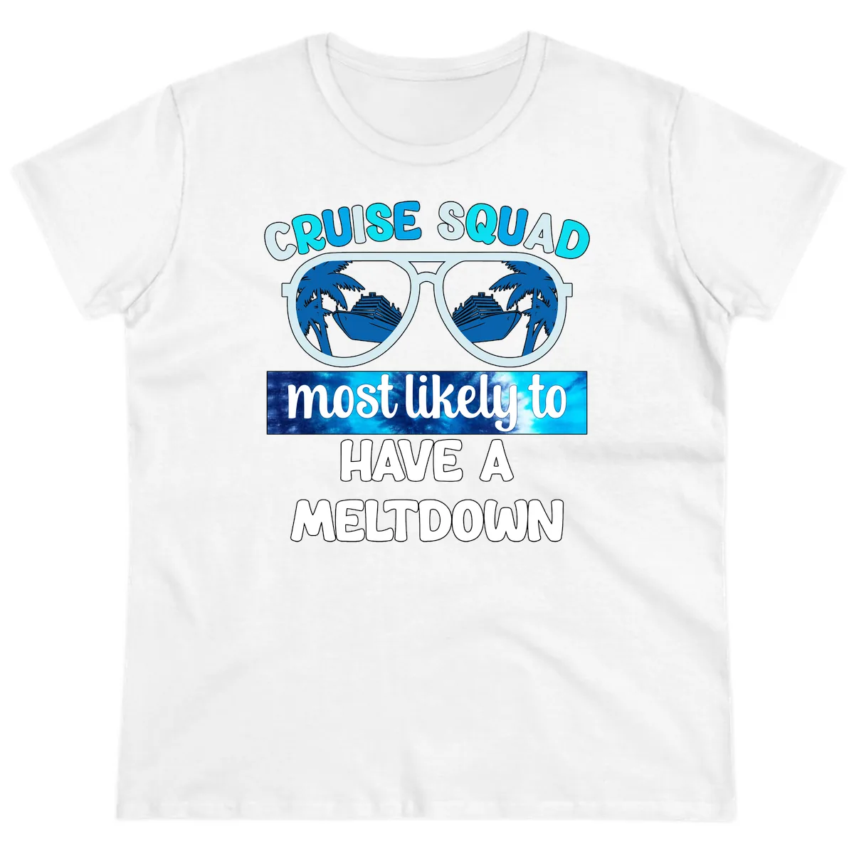 Cruise Squad Meltdown Ladies Tee in White