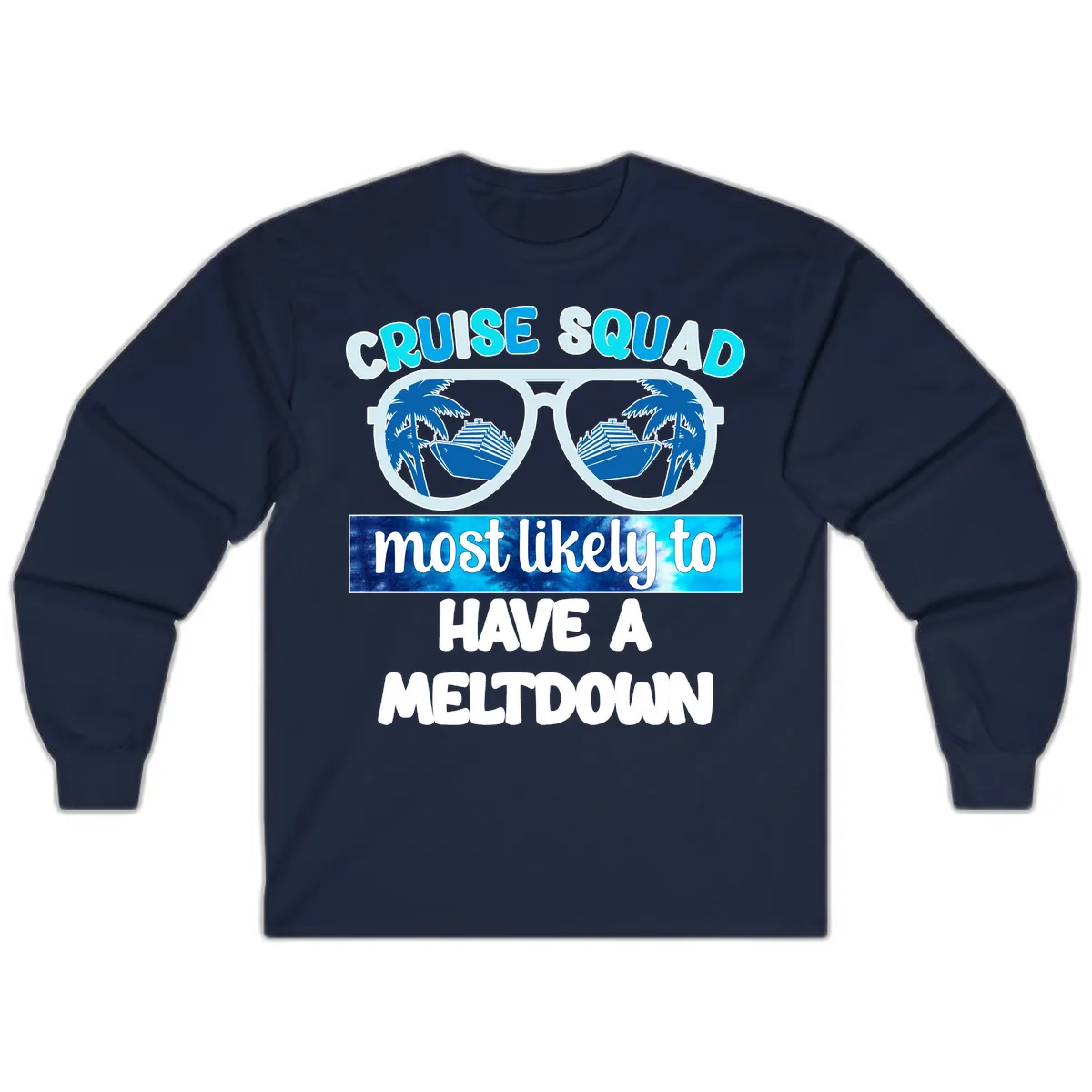Cruise Squad Meltdown Long Sleeve in Navy