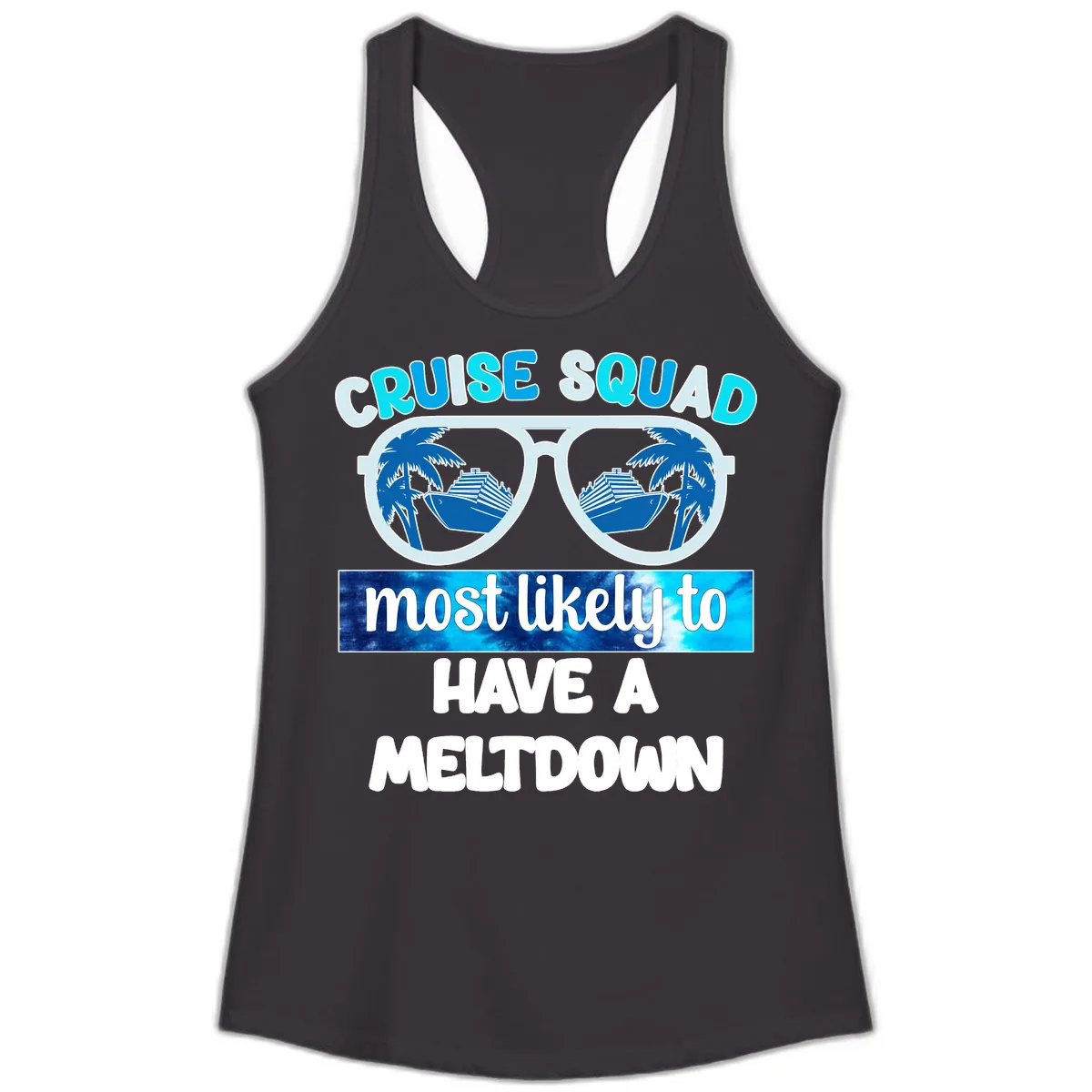 Cruise Squad Meltdown Ladies Tank in Black