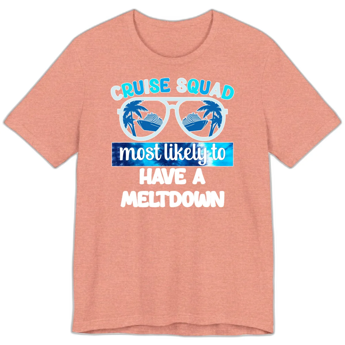 Cruise Squad Meltdown Premium T-Shirt in Heather Sunset