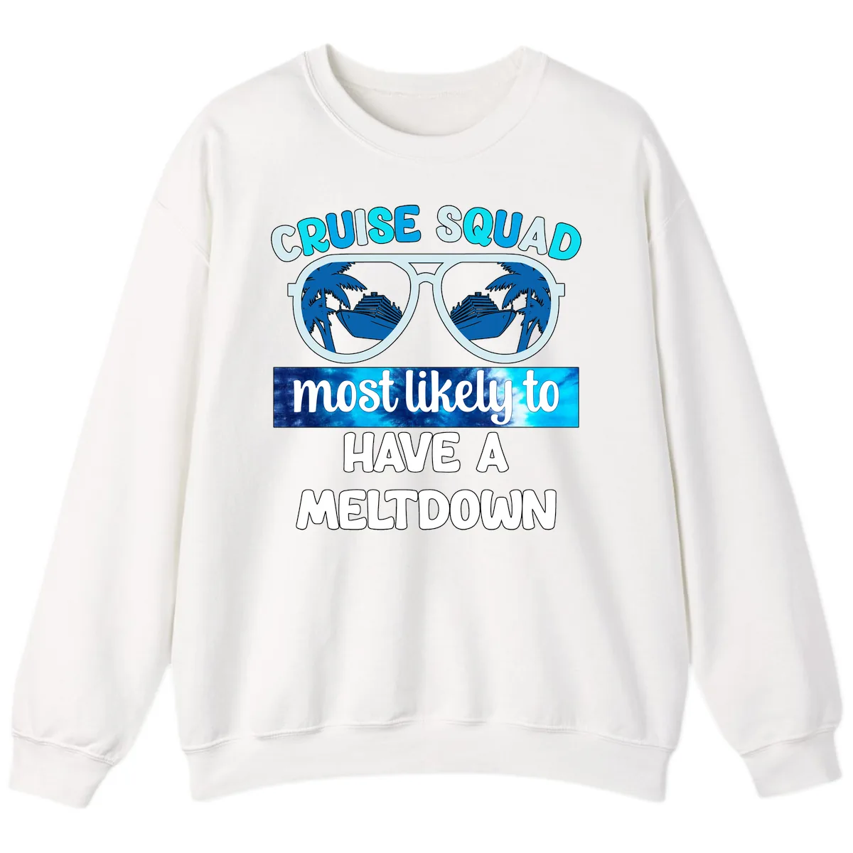 Cruise Squad Meltdown Sweatshirt in White