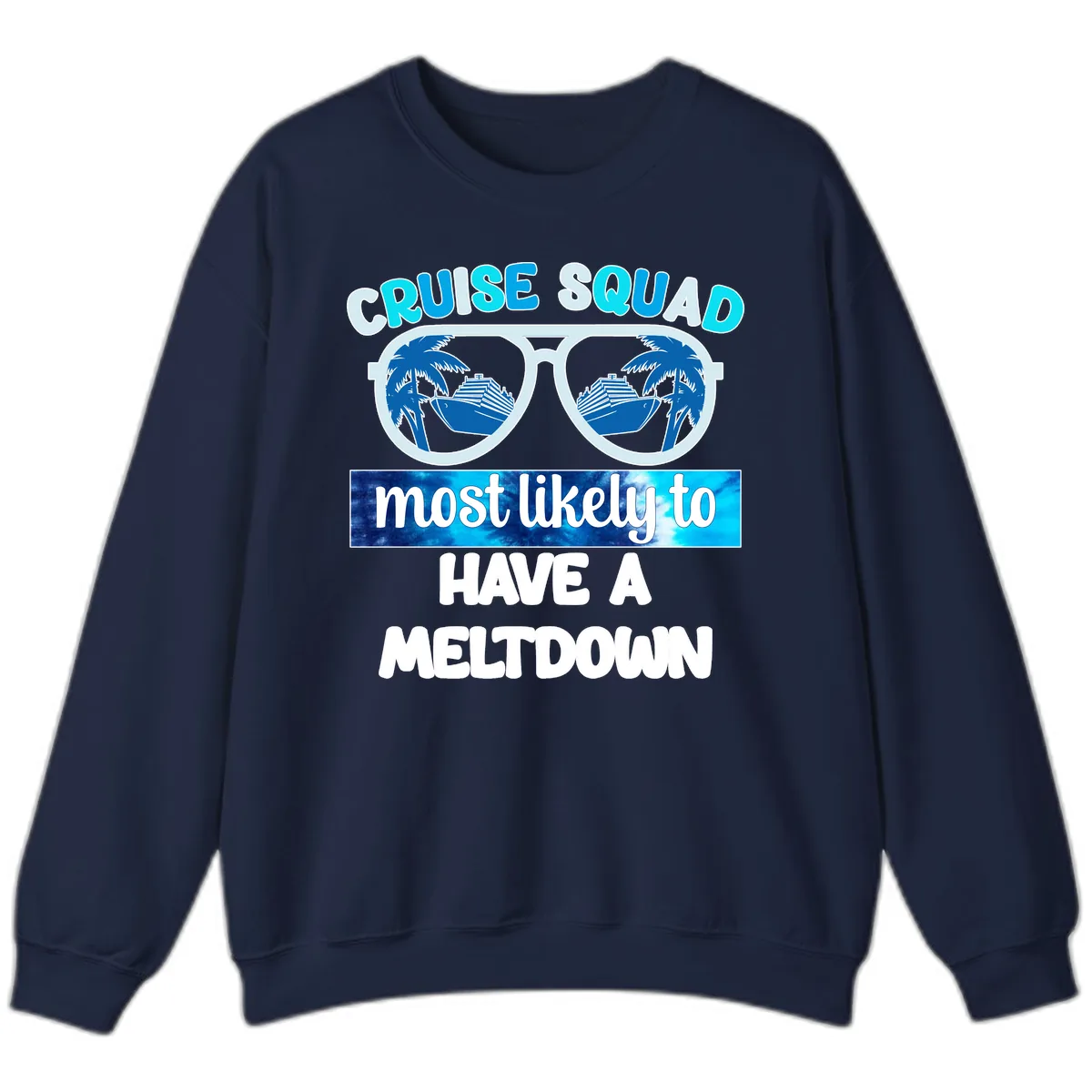 Cruise Squad Meltdown Sweatshirt in Navy