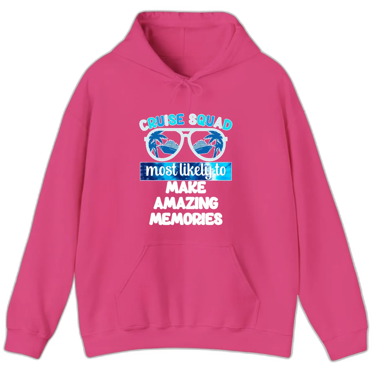 Cruise Squad Amazing Memories Hoodie in Heliconia