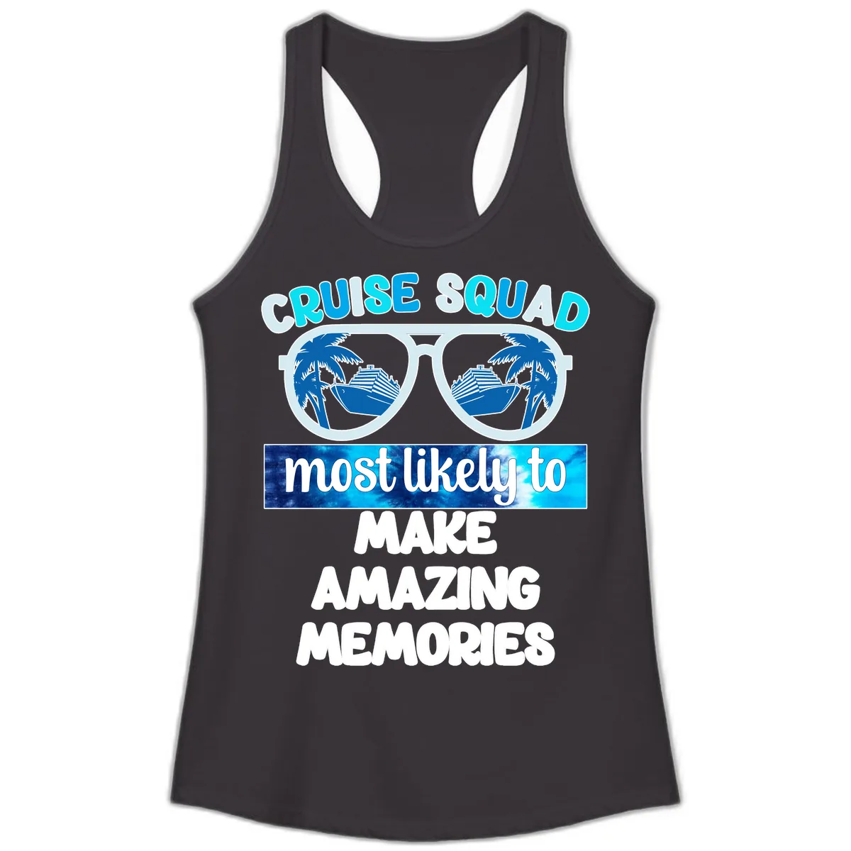 Cruise Squad Amazing Memories Ladies Tank in Black