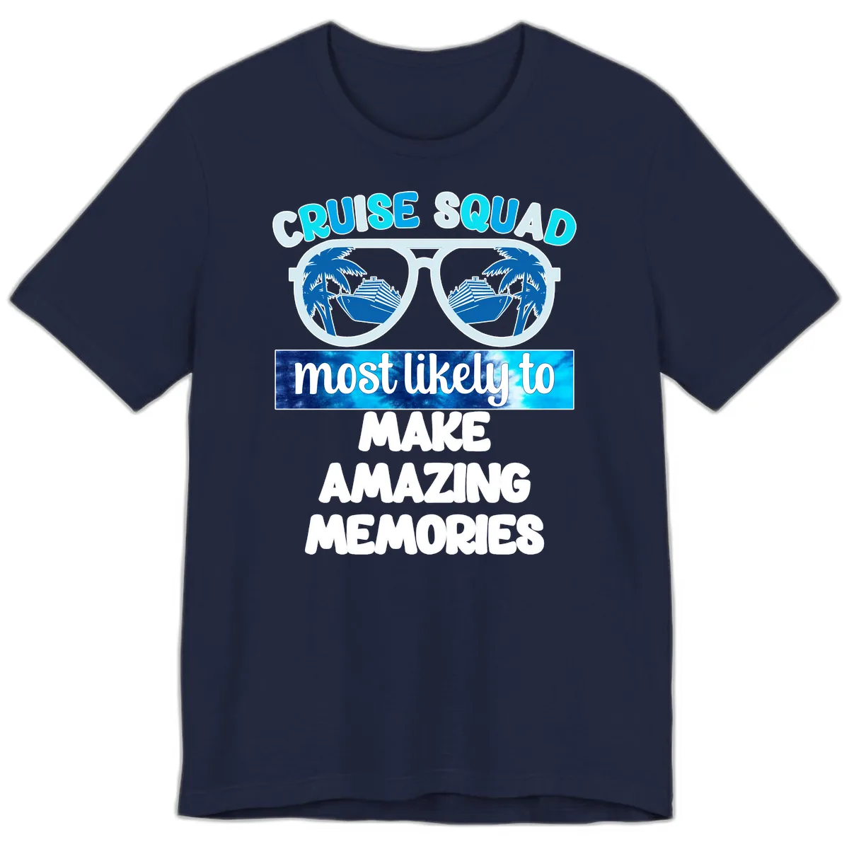 Cruise Squad Amazing Memories Premium T-Shirt in Navy
