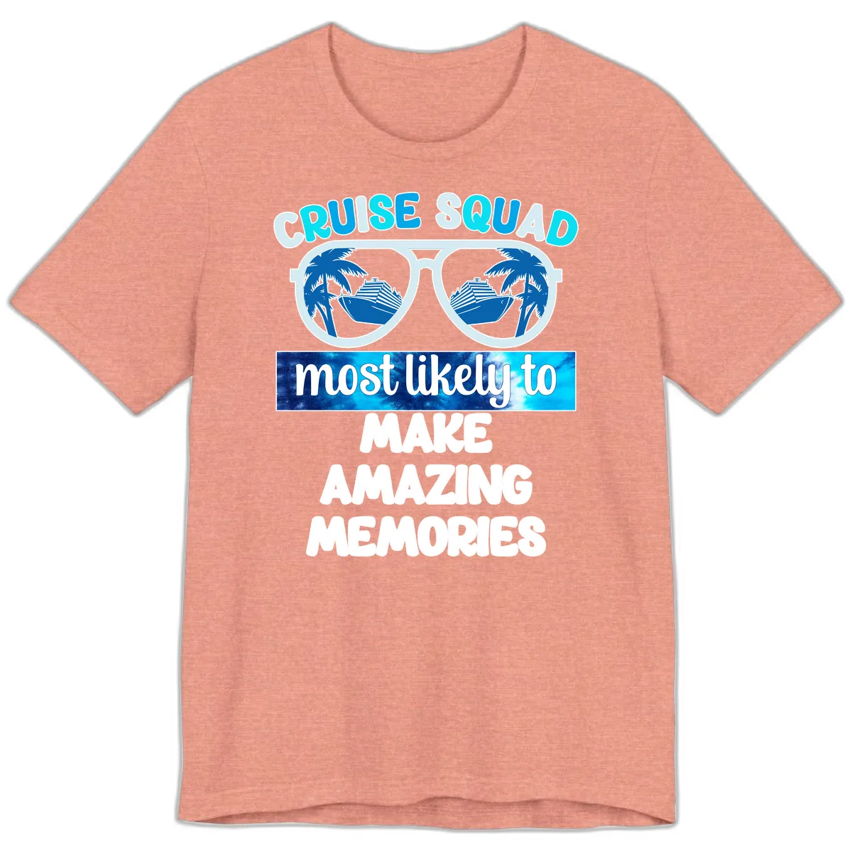 Cruise Squad Amazing Memories Premium T-Shirt in Heather Sunset