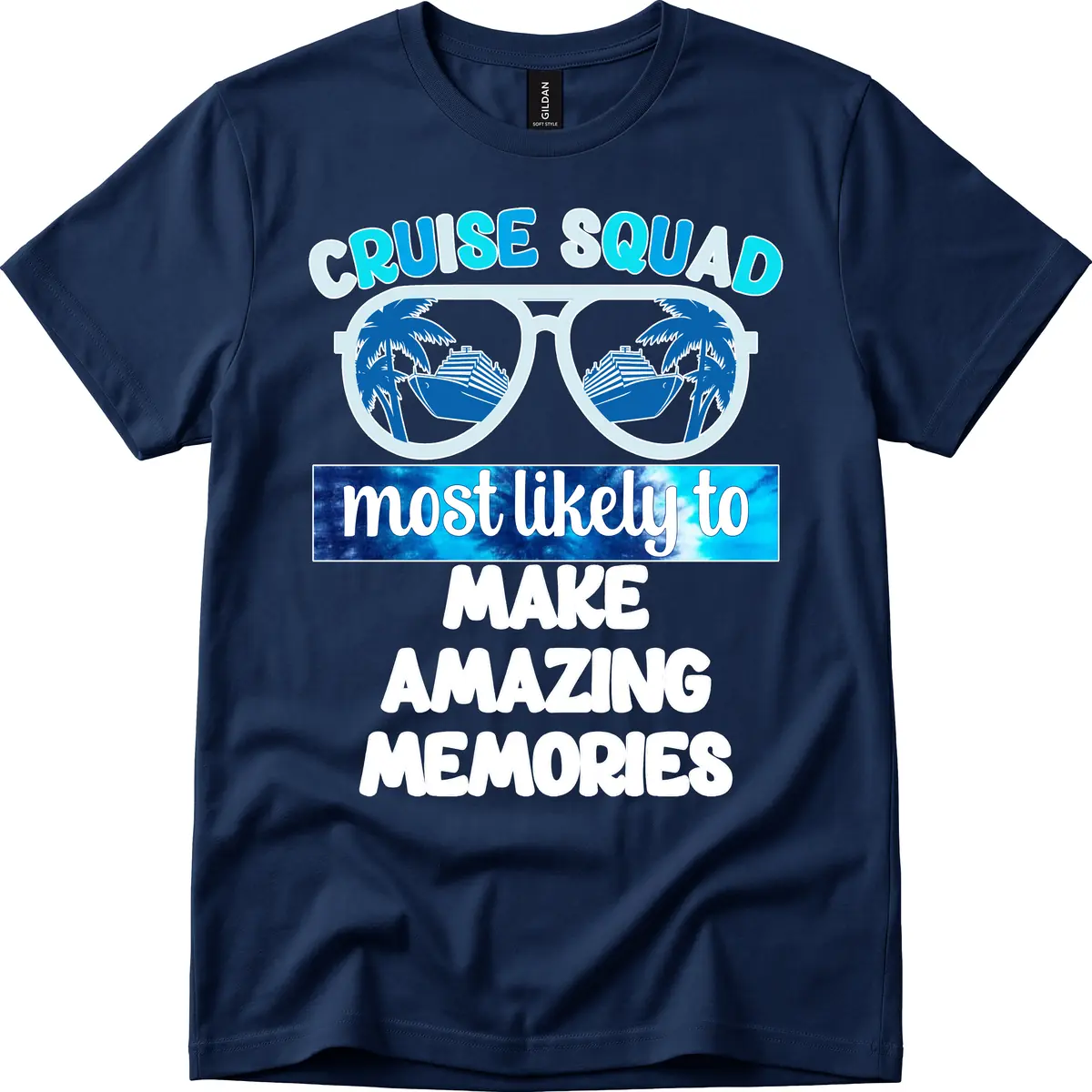 Cruise Squad Amazing Memories T-Shirt in Navy