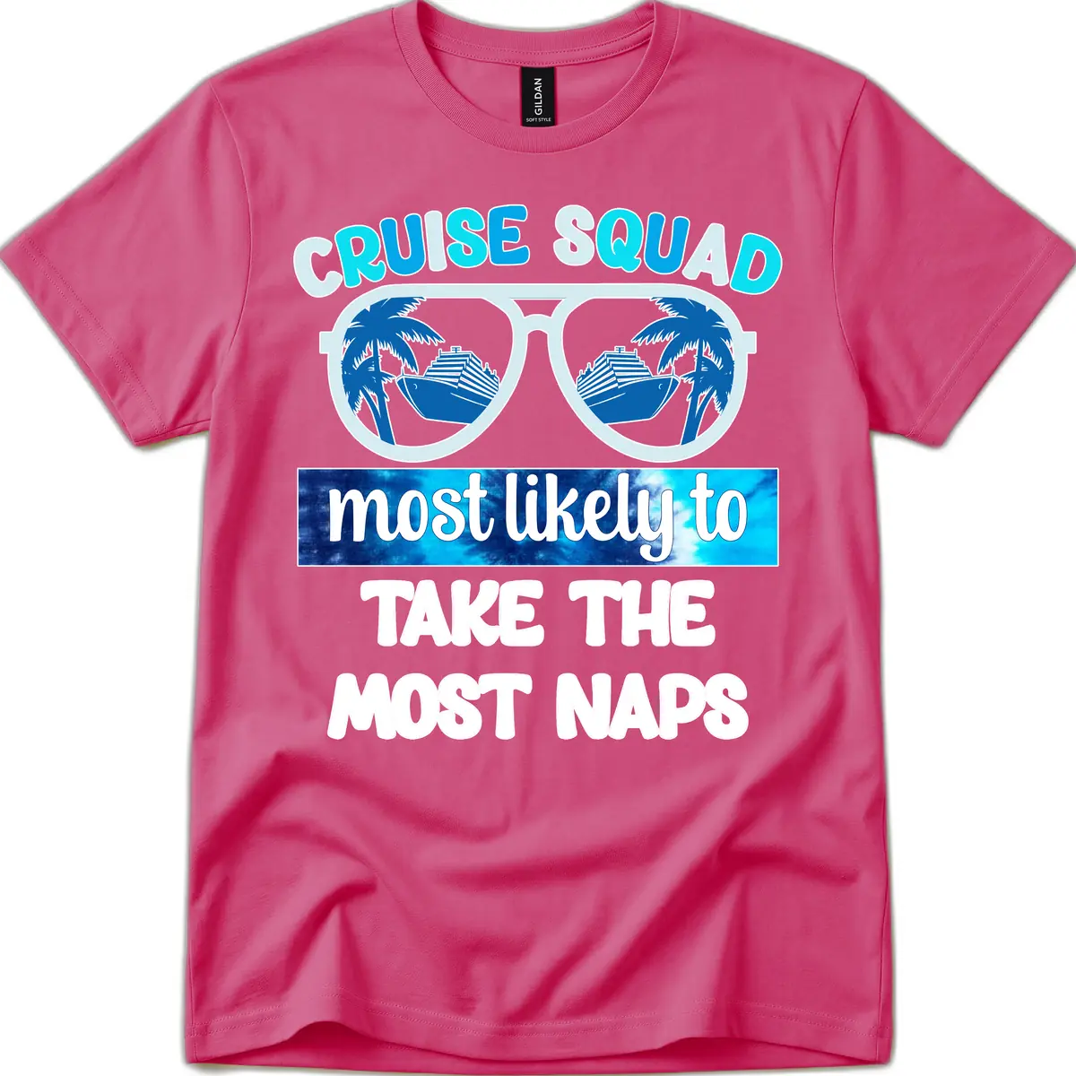 Cruise Squad Most Likely To Nap T-Shirt in Heliconia