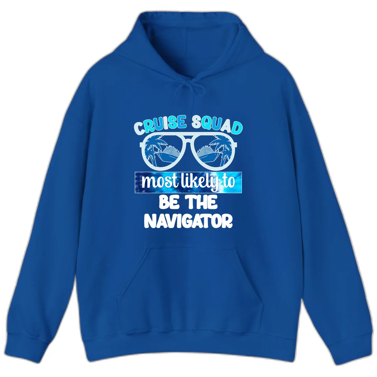 Cruise Squad Navigator Sunglasses Hoodie in Royal