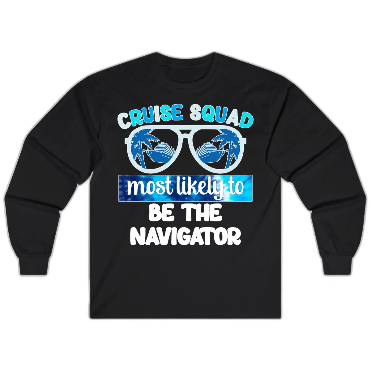 Cruise Squad Navigator Sunglasses Long Sleeve in Black