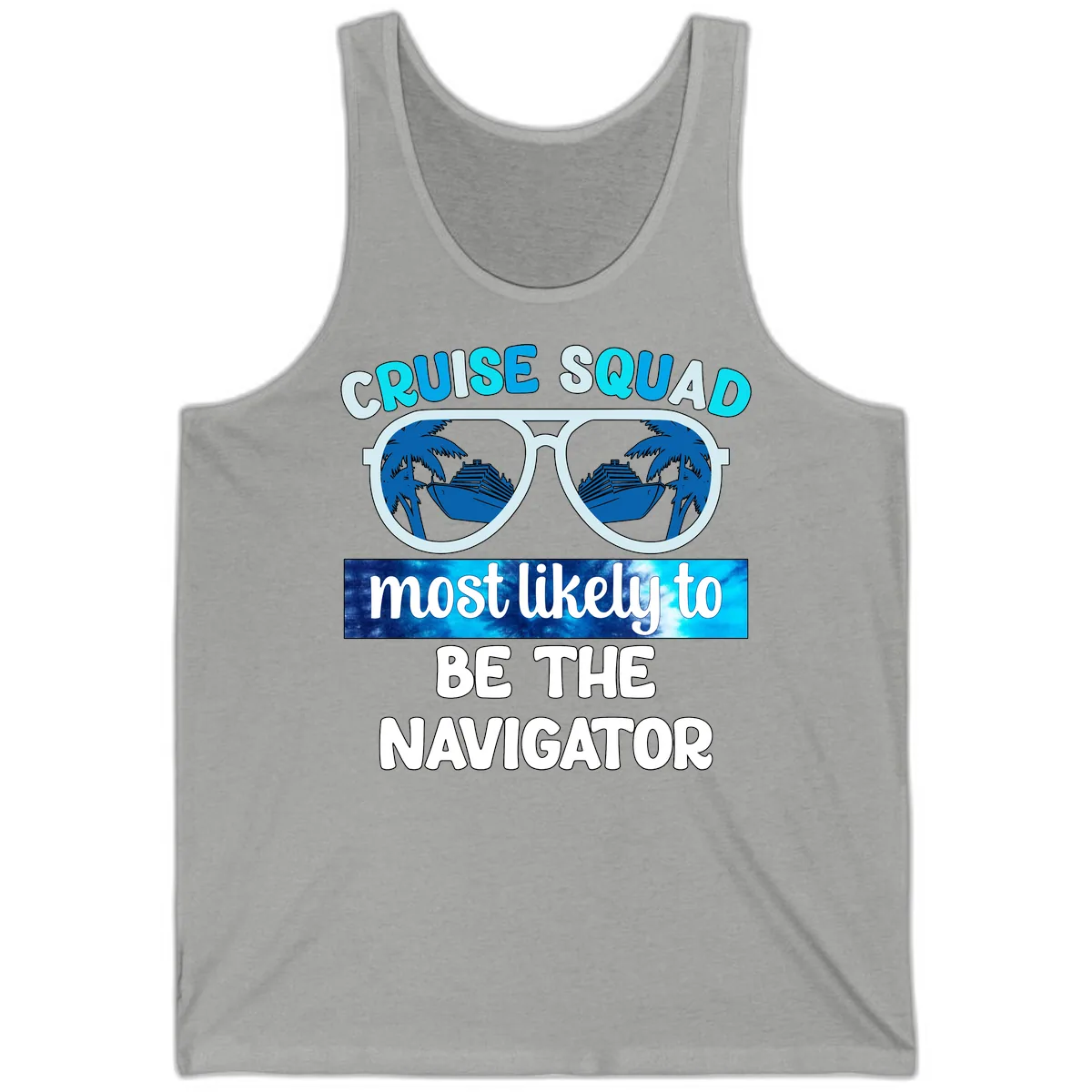 Cruise Squad Navigator Sunglasses Tank in Athletic Heather