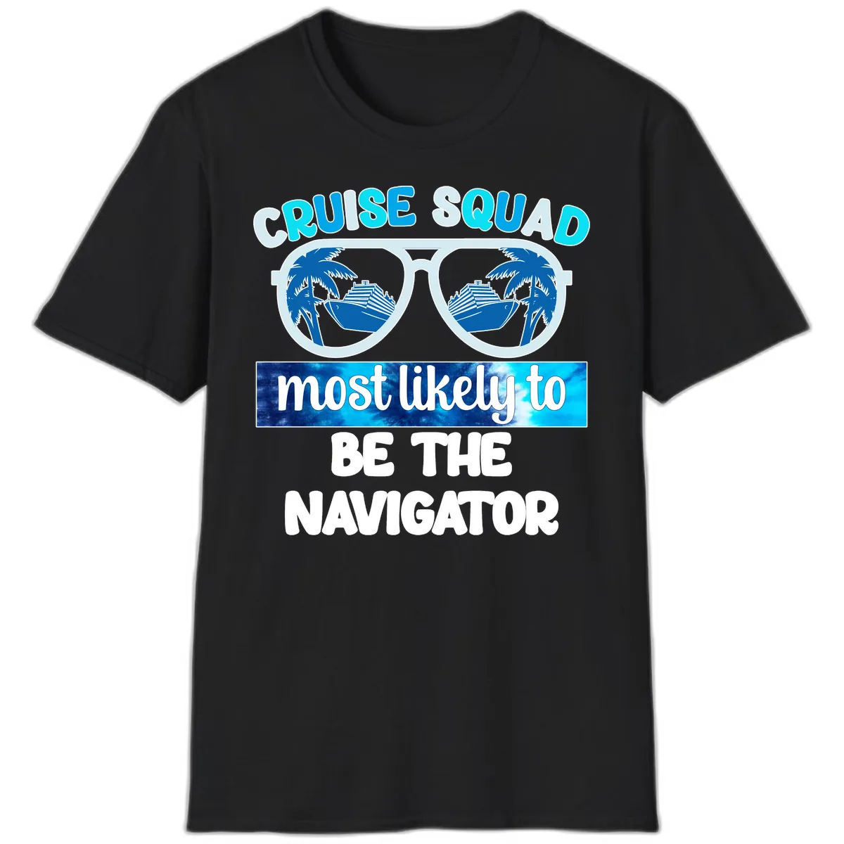 Cruise Squad Navigator Sunglasses T-Shirt in Black