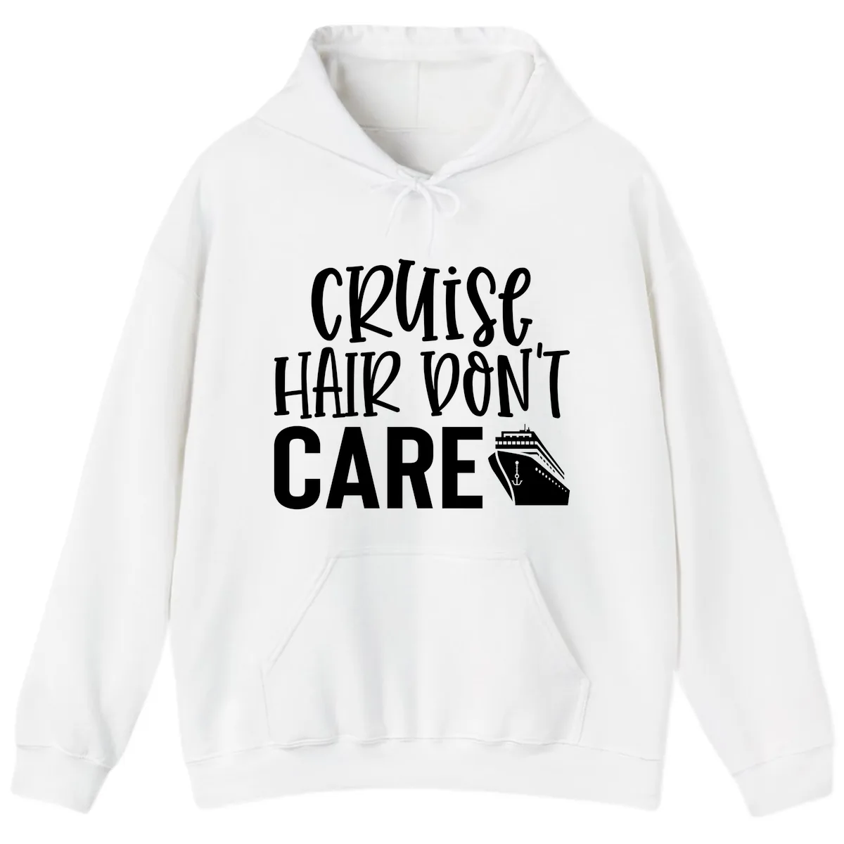 Cruise Hair Don't Care Hoodie in White