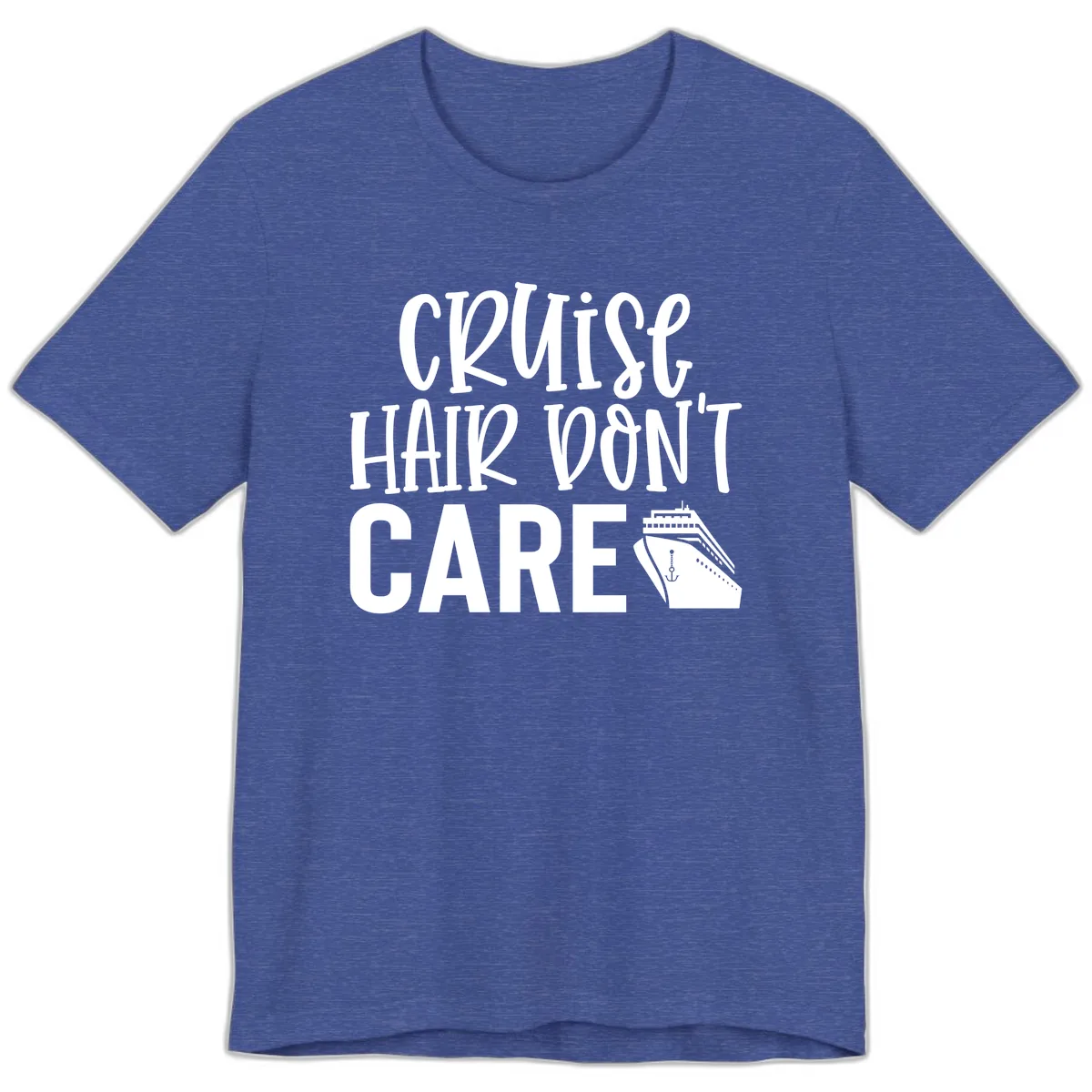 Cruise Hair Don't Care Premium T-Shirt in Heather True Royal