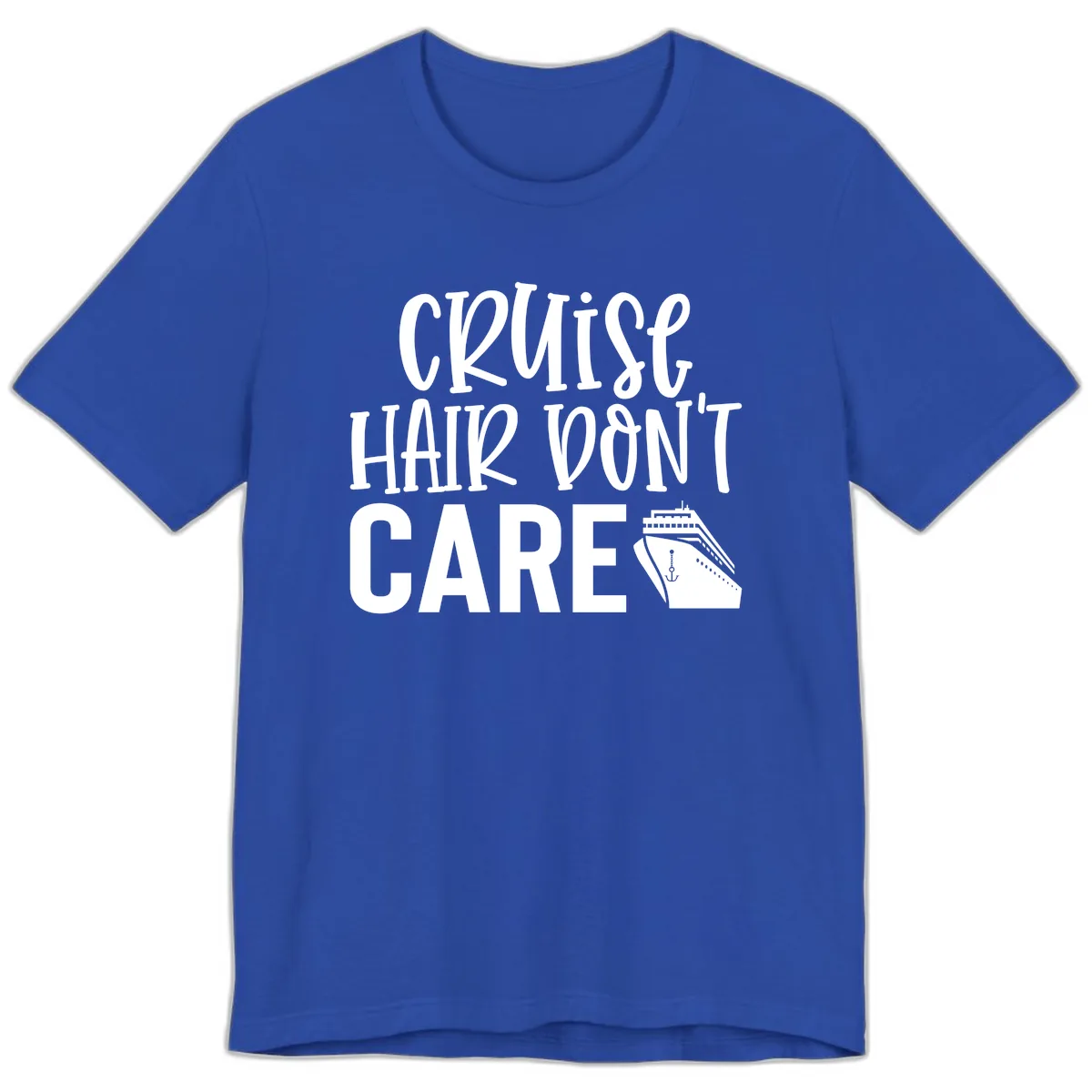 Cruise Hair Don't Care Premium T-Shirt in True Royal