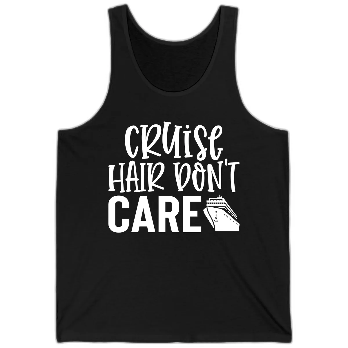 Cruise Hair Don't Care Tank in Black