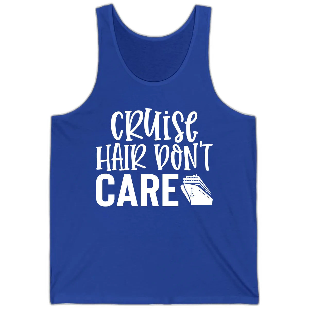 Cruise Hair Don't Care Tank in True Royal