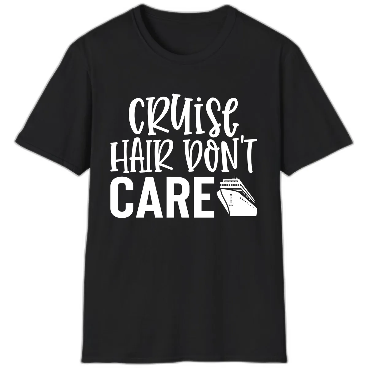 Cruise Hair Don't Care T-Shirt in Black