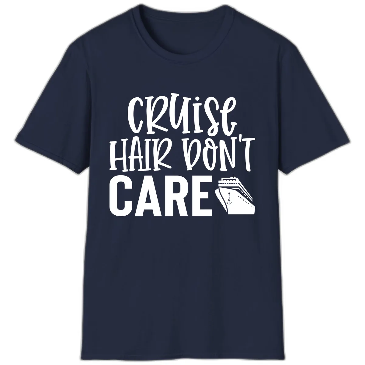 Cruise Hair Don't Care T-Shirt in Navy
