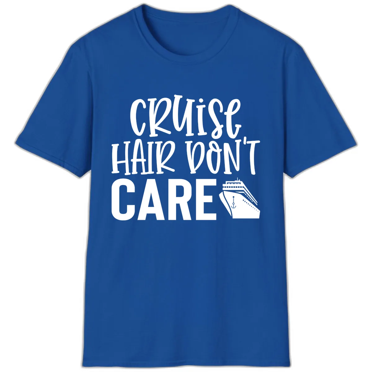 Cruise Hair Don't Care T-Shirt in Royal