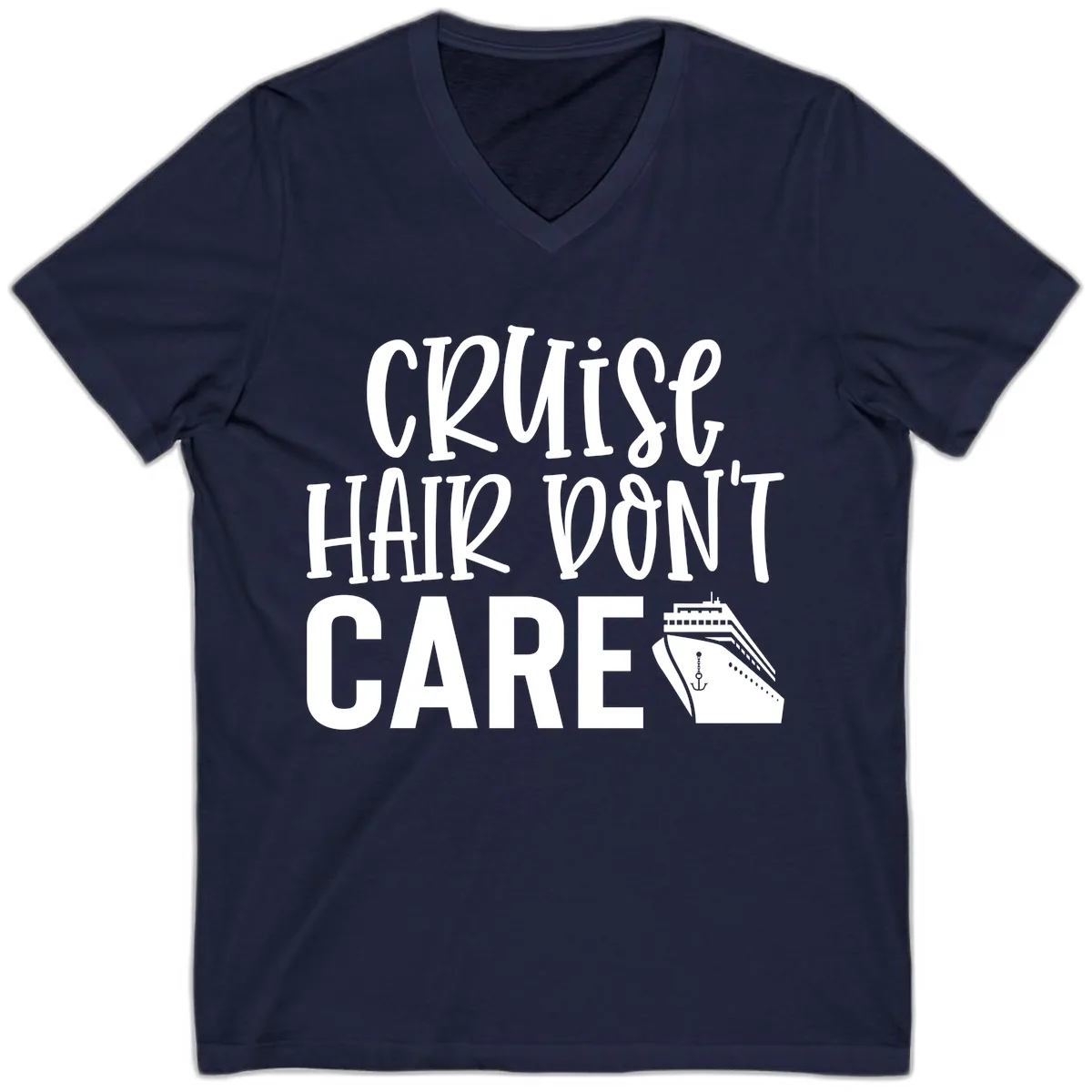 Cruise Hair Don't Care V-Neck in Navy