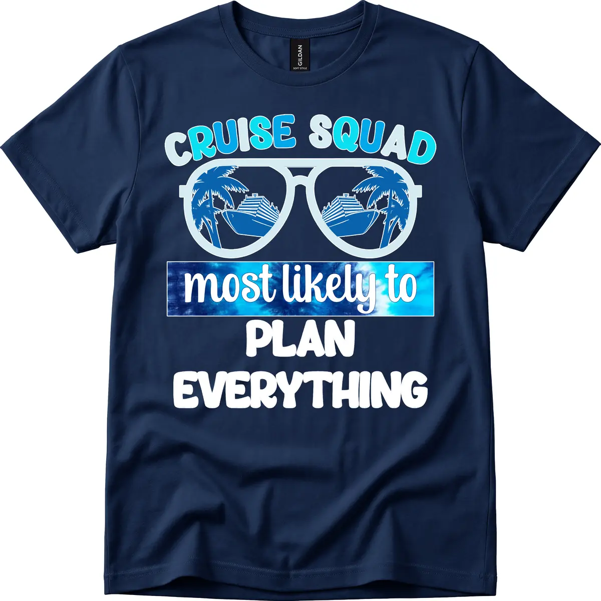 Cruise Squad Most Likely To Plan Everything T-Shirt in Navy