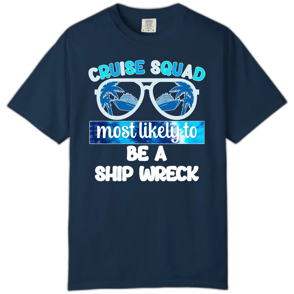 Cruise Squad Ship Wreck Comfort Color in True Navy